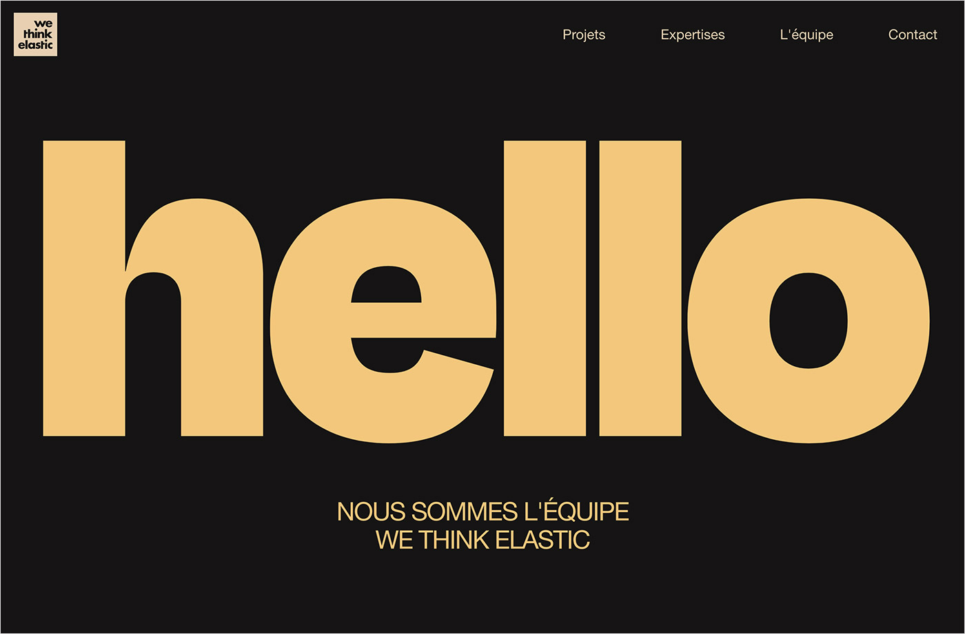 We Think Elastic – Branding • Digital • Ideasウェブサイトの画面キャプチャ画像