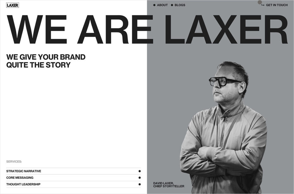 Laxer Brandsウェブサイトの画面キャプチャ画像