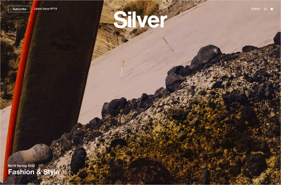 Silver Magazineウェブサイトの画面キャプチャ画像