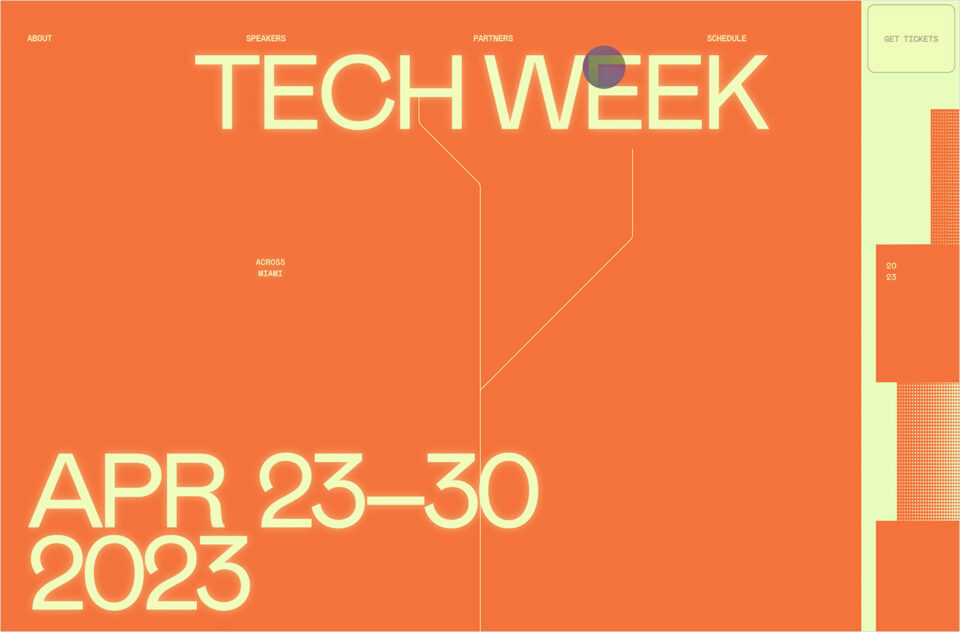 The Tech Weekウェブサイトの画面キャプチャ画像