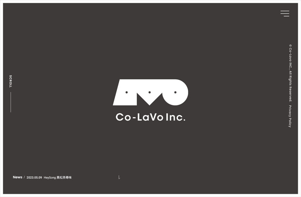 Co-LaVo Inc.ウェブサイトの画面キャプチャ画像