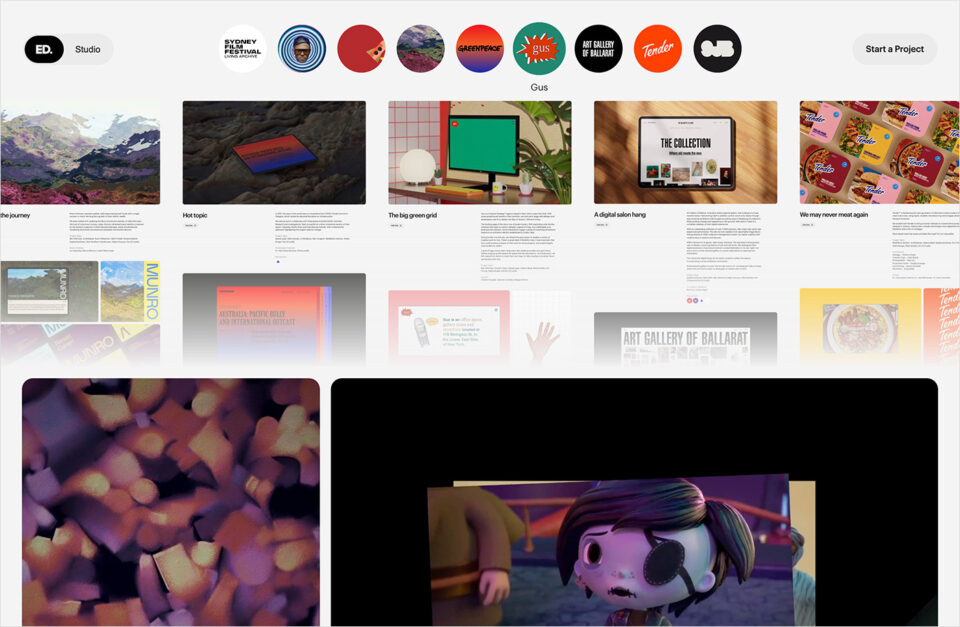 Creative Studio – ED.ウェブサイトの画面キャプチャ画像