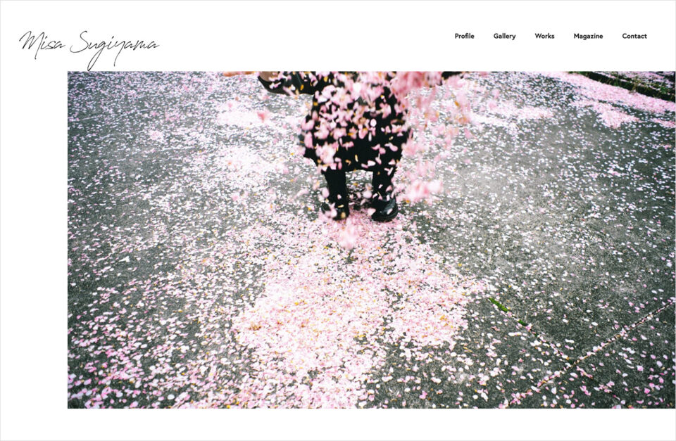 MisaSugiyama | 杉山美沙ウェブサイトの画面キャプチャ画像