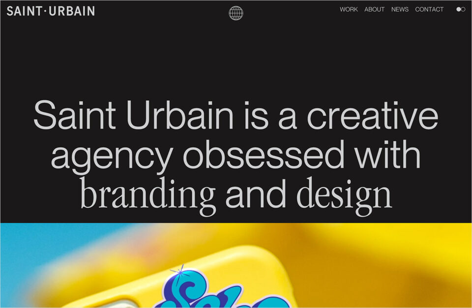 NYC x LA – Branding and Creative Design Agency – Saint Urbainウェブサイトの画面キャプチャ画像