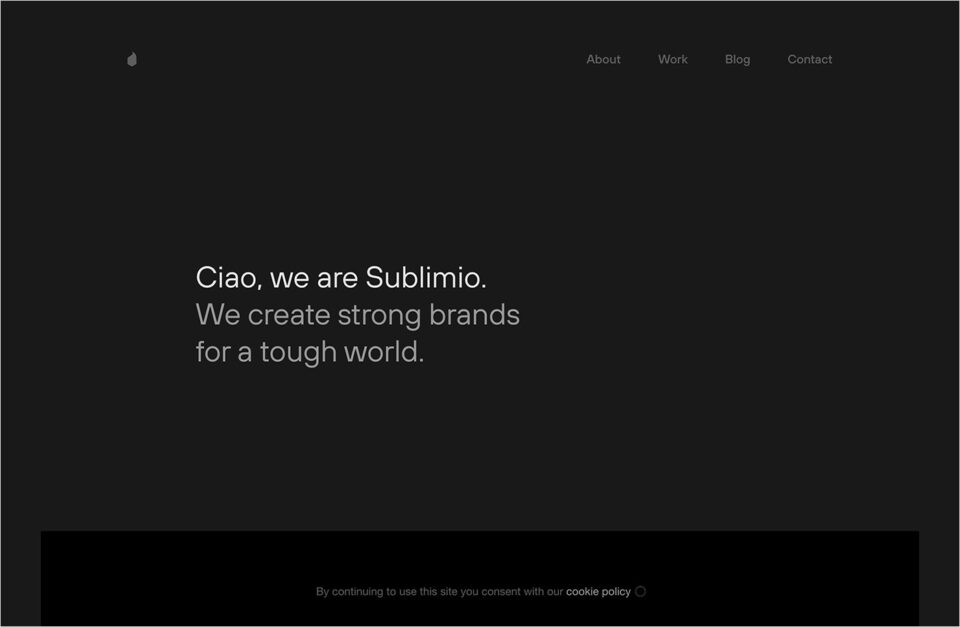 Sublimio | Brand Strategy & Brand Designウェブサイトの画面キャプチャ画像