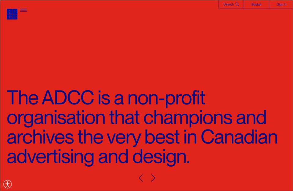 The ADCCウェブサイトの画面キャプチャ画像