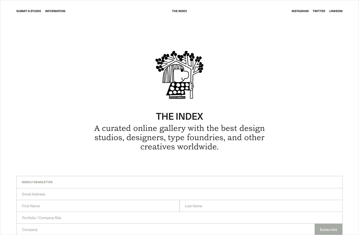 THE INDEXウェブサイトの画面キャプチャ画像