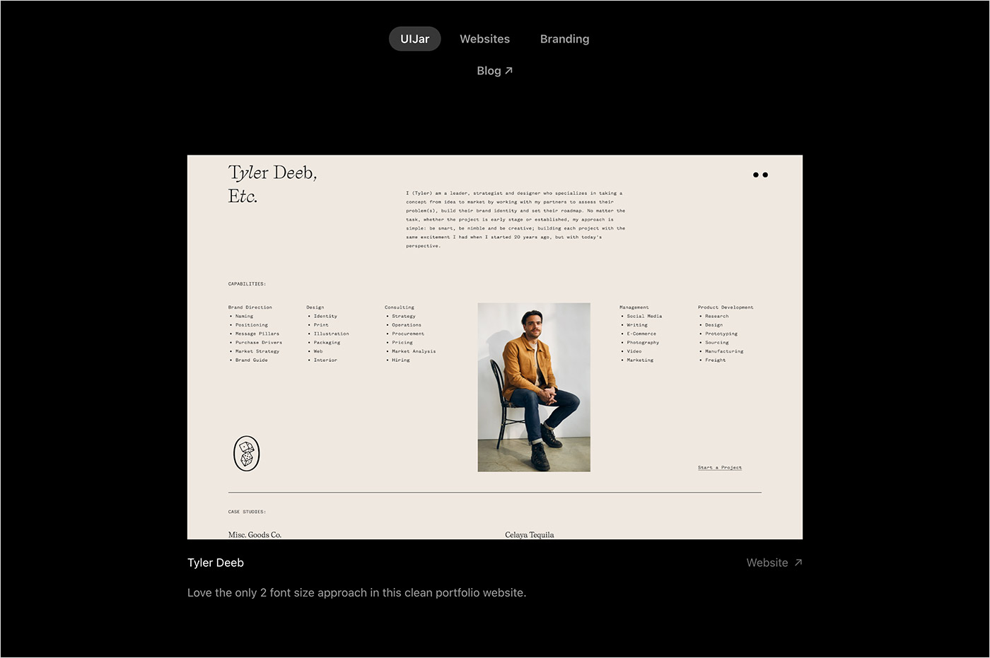 UIJar | Handpicked website and graphic design inspirationウェブサイトの画面キャプチャ画像