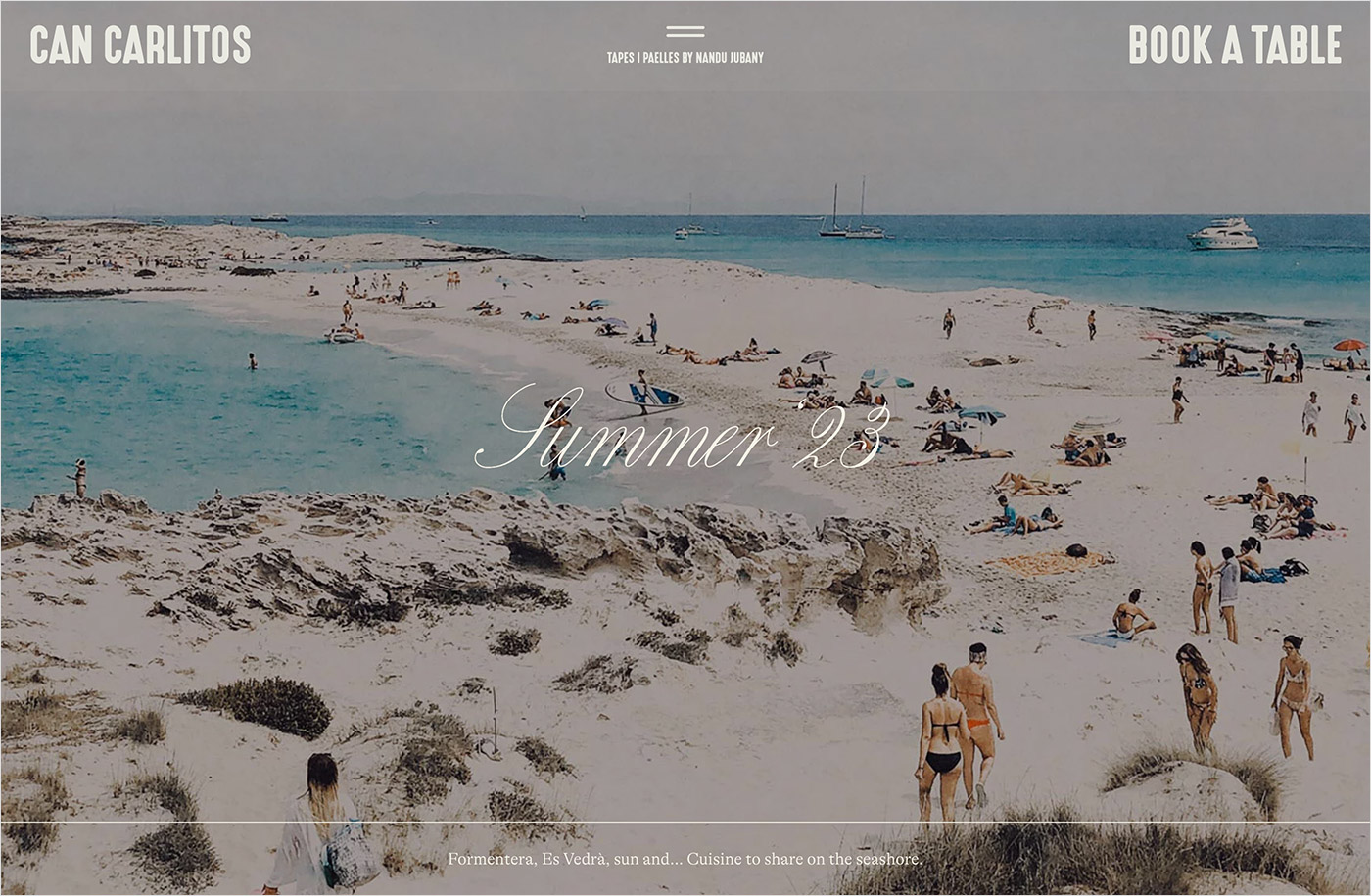 Can Carlitos Restaurant Formenteraウェブサイトの画面キャプチャ画像