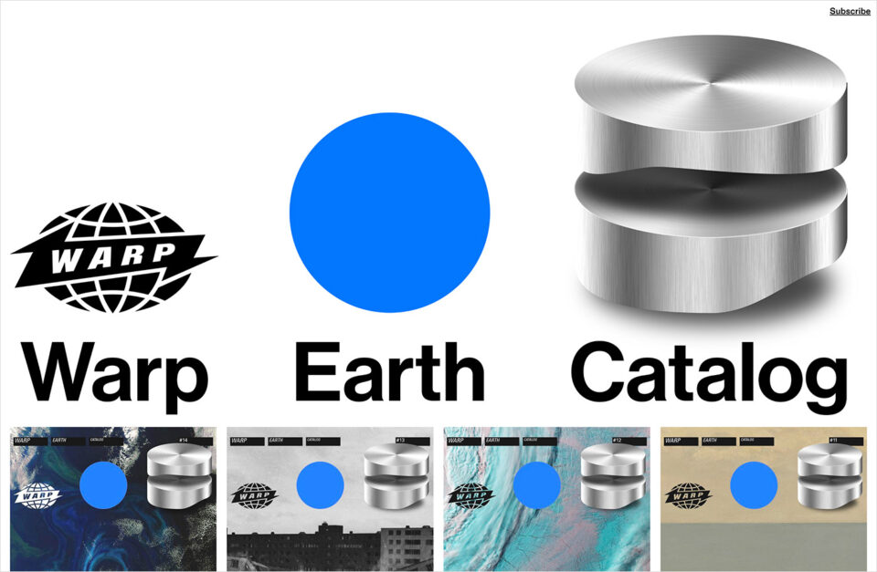Warp Earth Catalogウェブサイトの画面キャプチャ画像