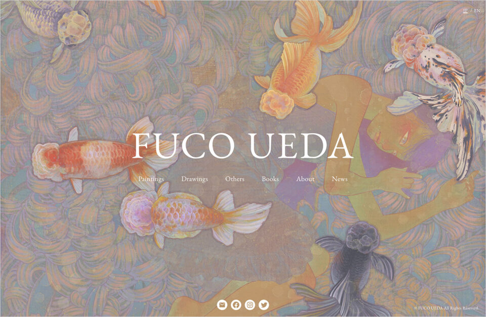 FUCO UEDAウェブサイトの画面キャプチャ画像