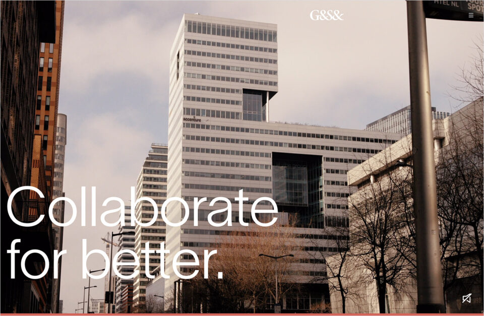 G&S& · Collaborate for better · G&S&ウェブサイトの画面キャプチャ画像