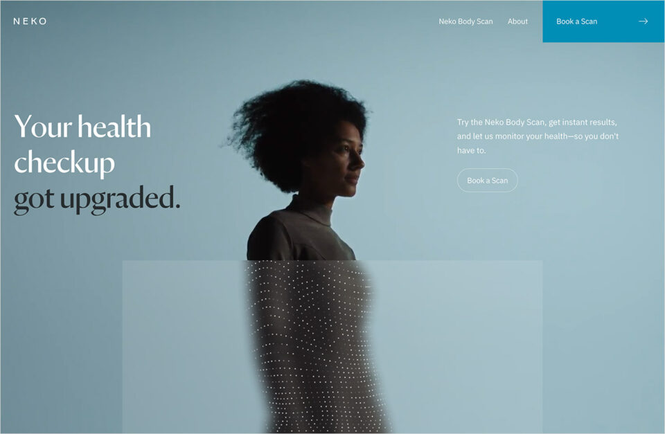 Neko Healthウェブサイトの画面キャプチャ画像