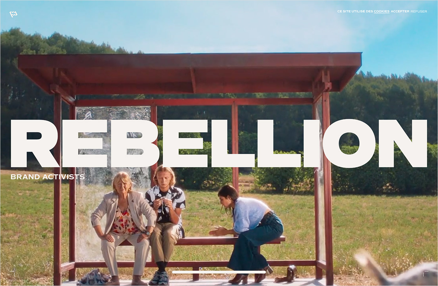 Agence Rébellion – Brand activistsウェブサイトの画面キャプチャ画像
