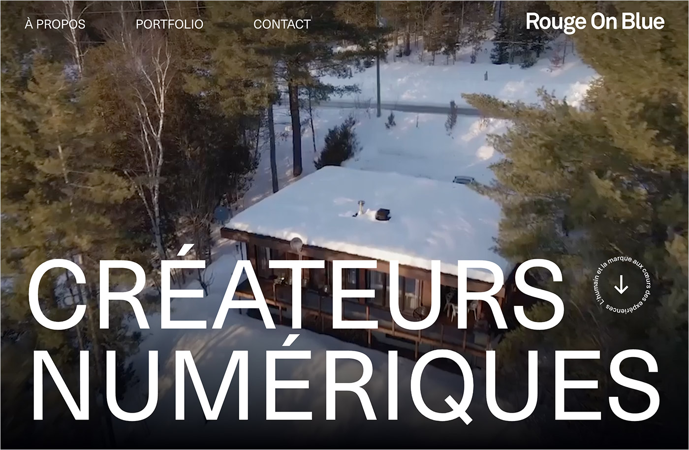 Rouge On Blue | Agence de Marketing Numérique à Montréalウェブサイトの画面キャプチャ画像