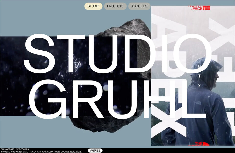 STUDIO GRUHLウェブサイトの画面キャプチャ画像