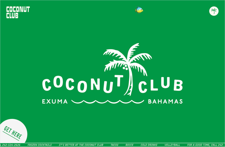 Coconut Clubウェブサイトの画面キャプチャ画像