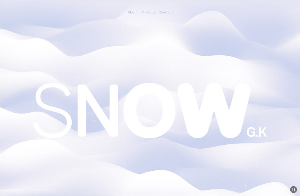 SNOW G.Kウェブサイトの画面キャプチャ画像