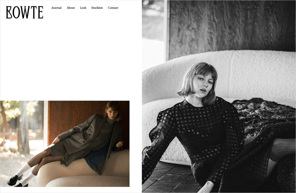 BOWTE | Japanese Designer Brandウェブサイトの画面キャプチャ画像