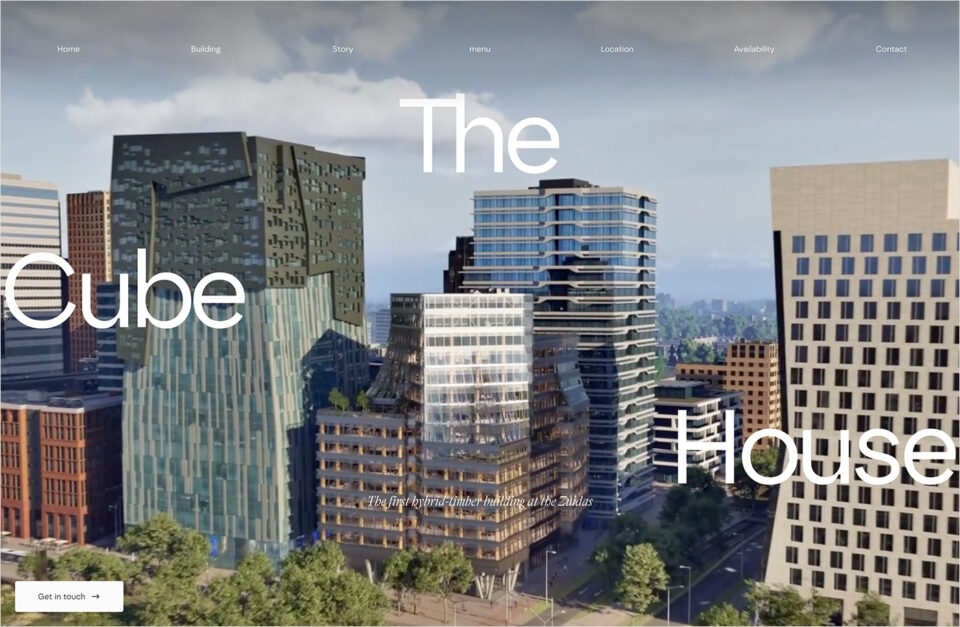 The CubeHouseウェブサイトの画面キャプチャ画像