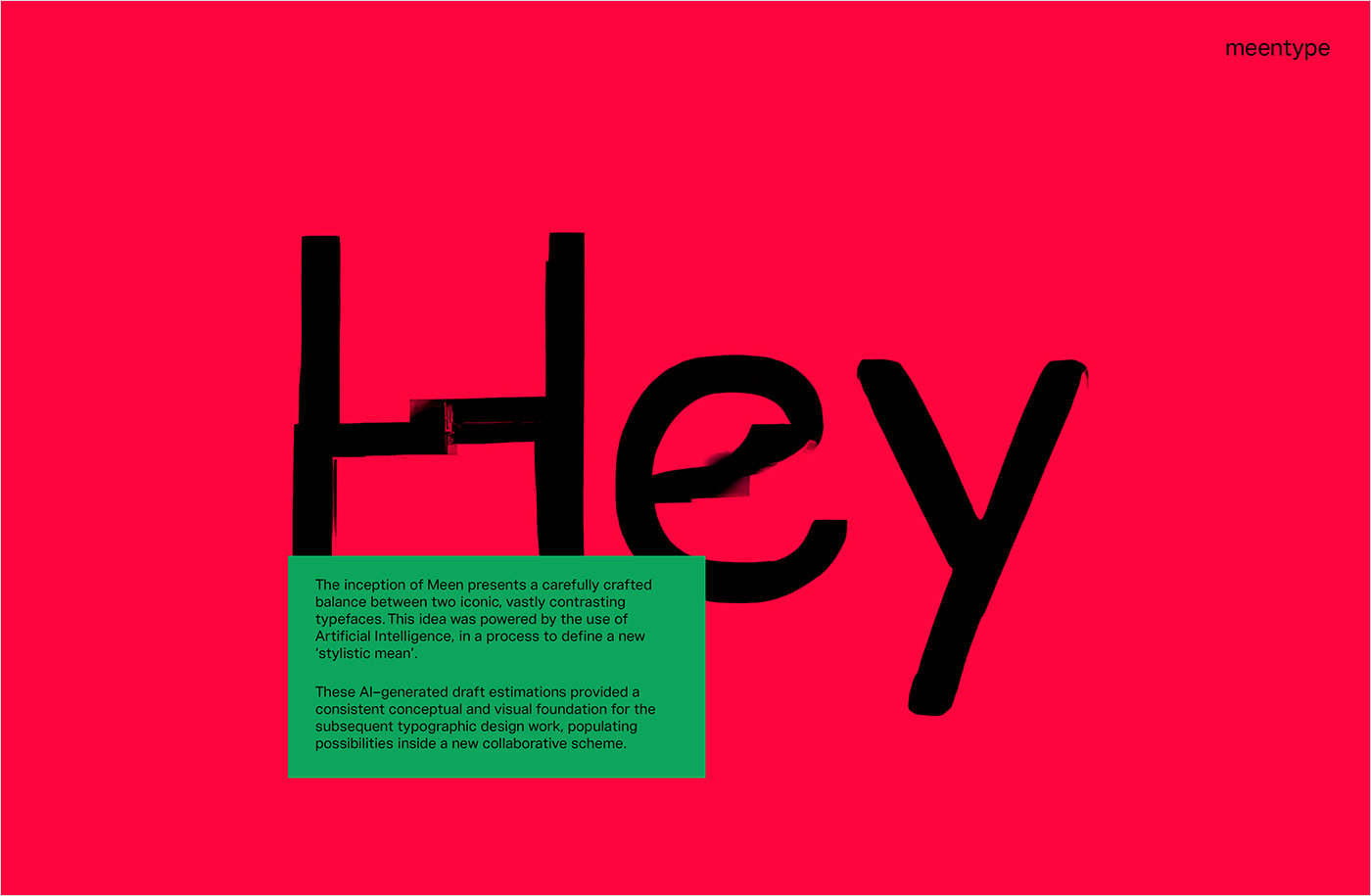 Meen Typefaceウェブサイトの画面キャプチャ画像