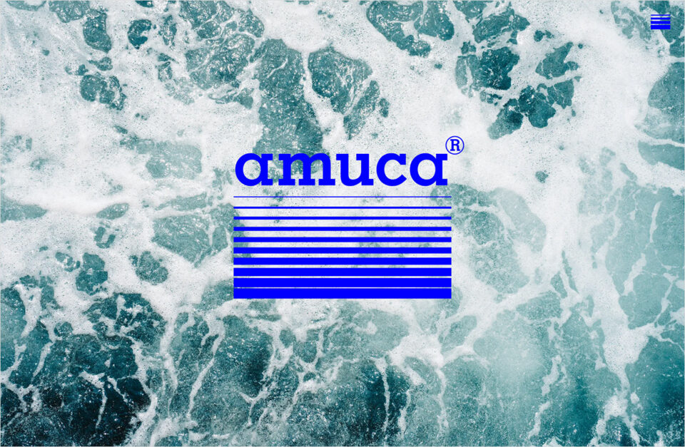 amuca brandsiteウェブサイトの画面キャプチャ画像
