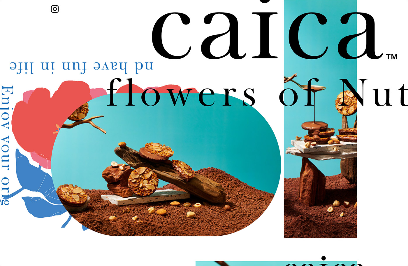 ナッツの美味しさが開花する 【caica カイカ】花ひらくお菓子ウェブサイトの画面キャプチャ画像