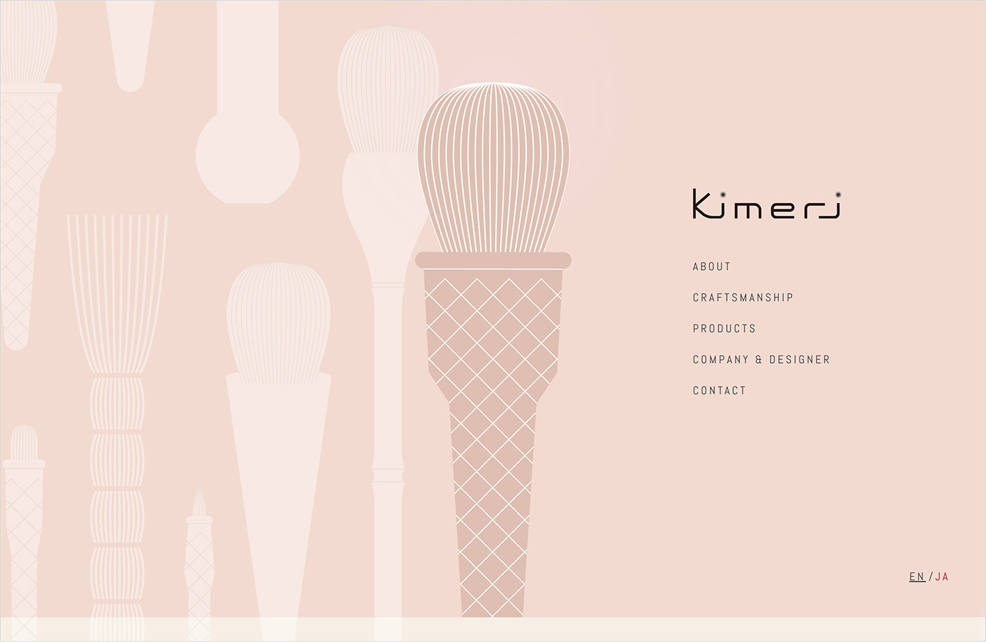 kimeri by 広島筆産業株式会社ウェブサイトの画面キャプチャ画像
