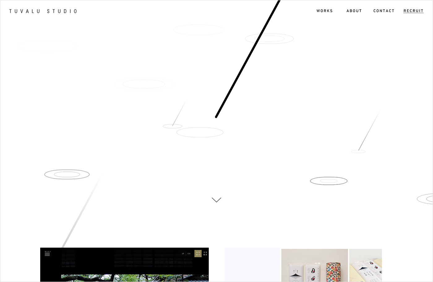 TUVALU STUDIOウェブサイトの画面キャプチャ画像