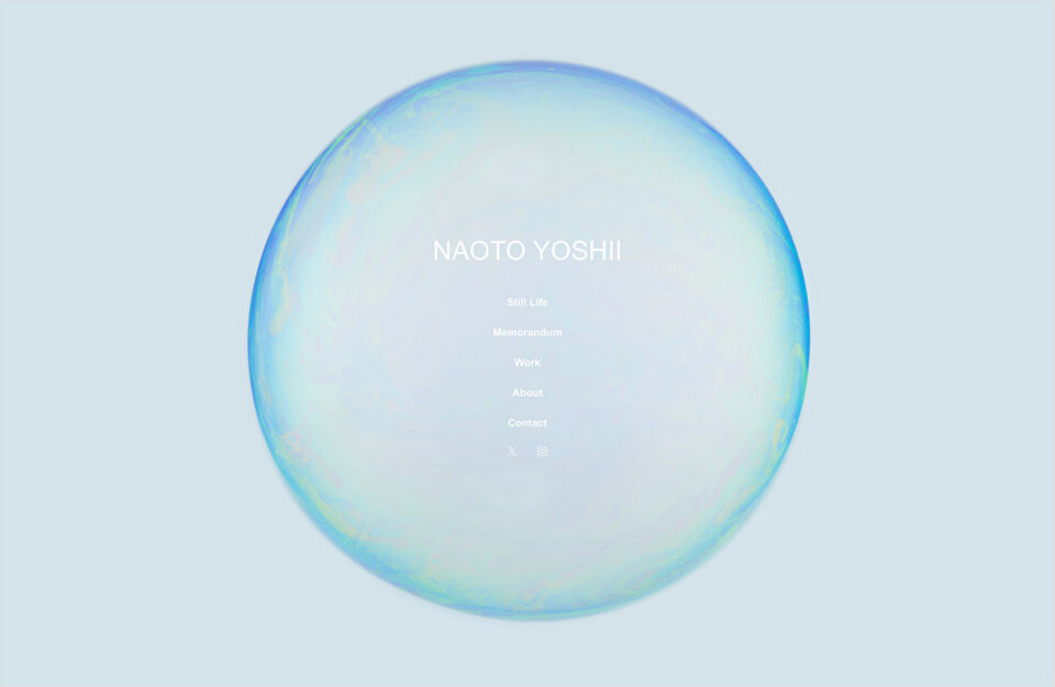 NAOTO YOSHIIウェブサイトの画面キャプチャ画像