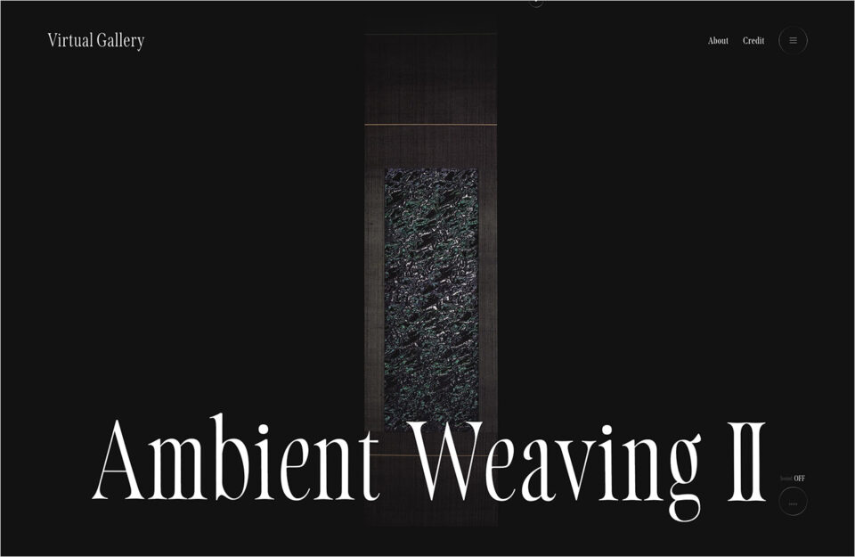 Ambient Weaving Ⅱウェブサイトの画面キャプチャ画像
