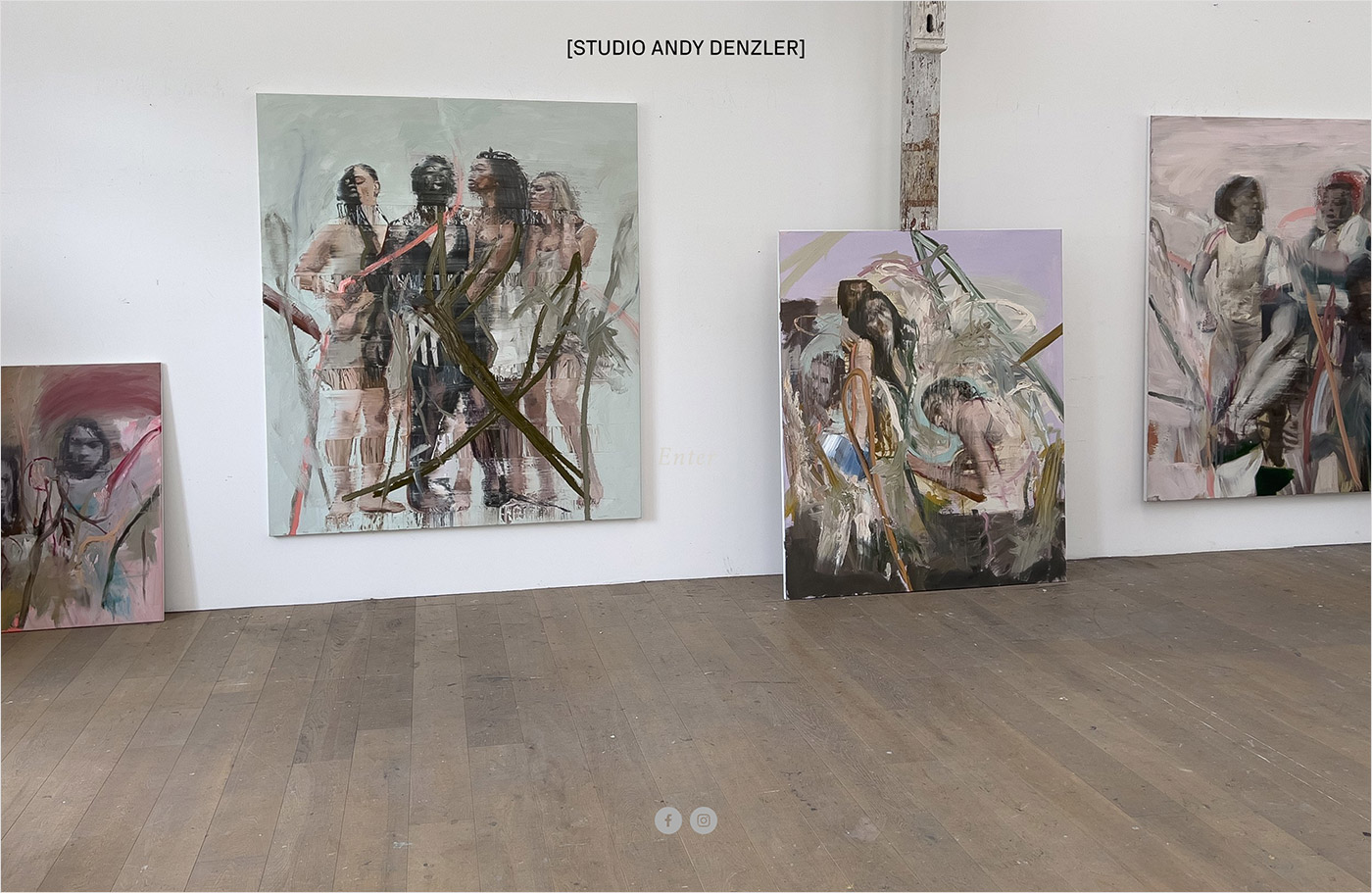Paintings from Swiss artist Andy Denzlerウェブサイトの画面キャプチャ画像