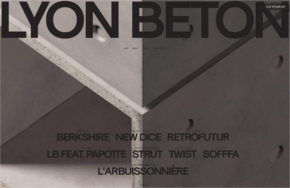 Lyon Bétonウェブサイトの画面キャプチャ画像