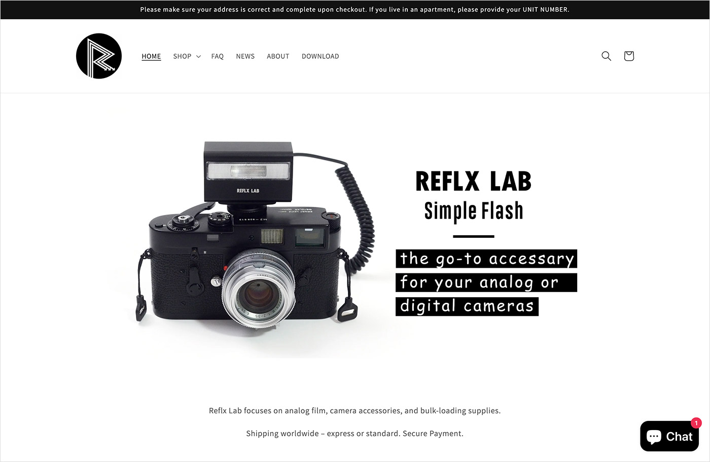 Reflx Labウェブサイトの画面キャプチャ画像