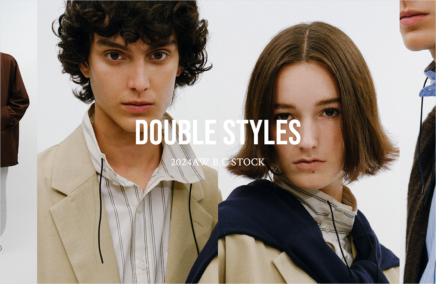 DOUBLE STYLES 2024AW B.C STOCKウェブサイトの画面キャプチャ画像