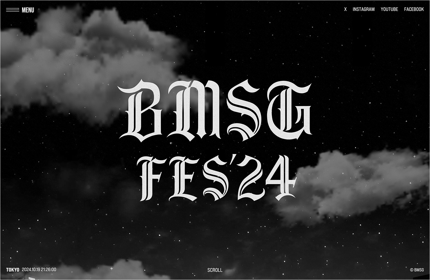 BMSG FES’24ウェブサイトの画面キャプチャ画像