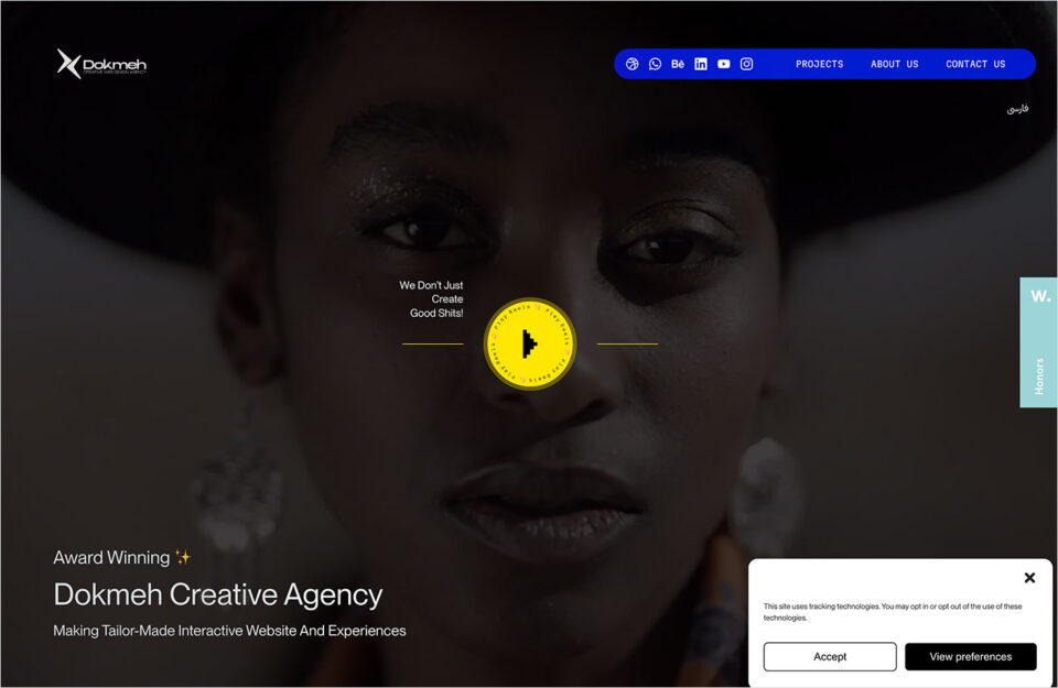 Dokmeh Agency | The Most Creative Web & design Agency in Iranウェブサイトの画面キャプチャ画像
