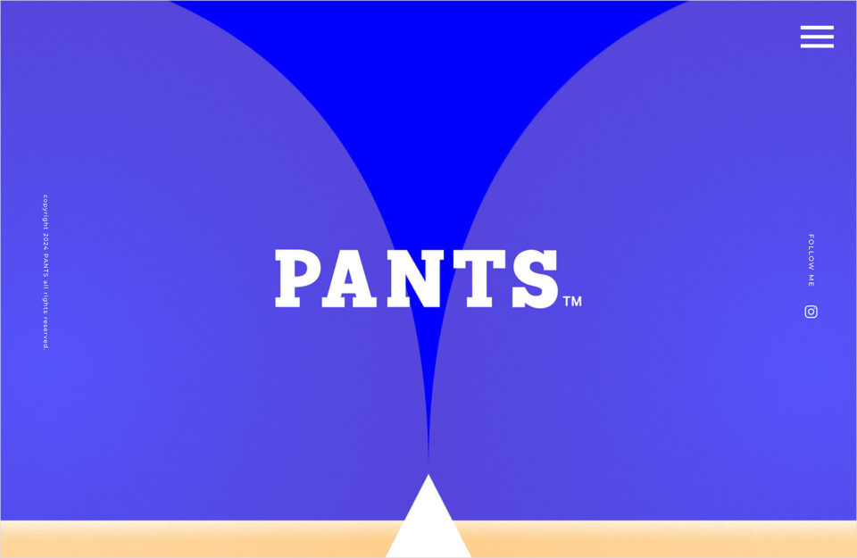 PANTS / design studioウェブサイトの画面キャプチャ画像