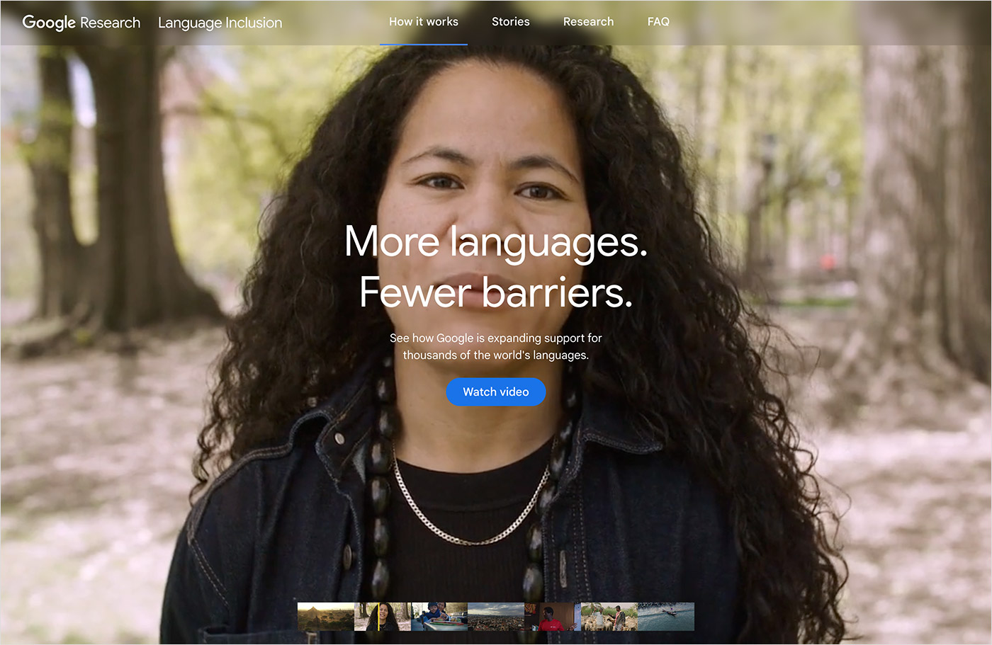 Language Inclusion: supporting the world’s languages with Google AIウェブサイトの画面キャプチャ画像