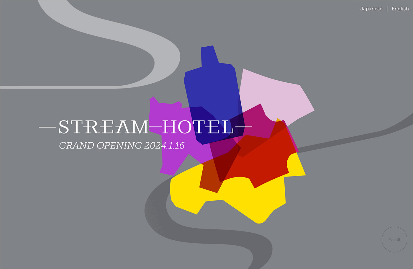 STREAM HOTEL Brand Siteウェブサイトの画面キャプチャ画像