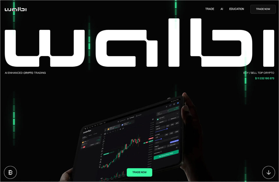 Walbi – Secured AI-powered crypto futures trading, and AI trading signals.ウェブサイトの画面キャプチャ画像