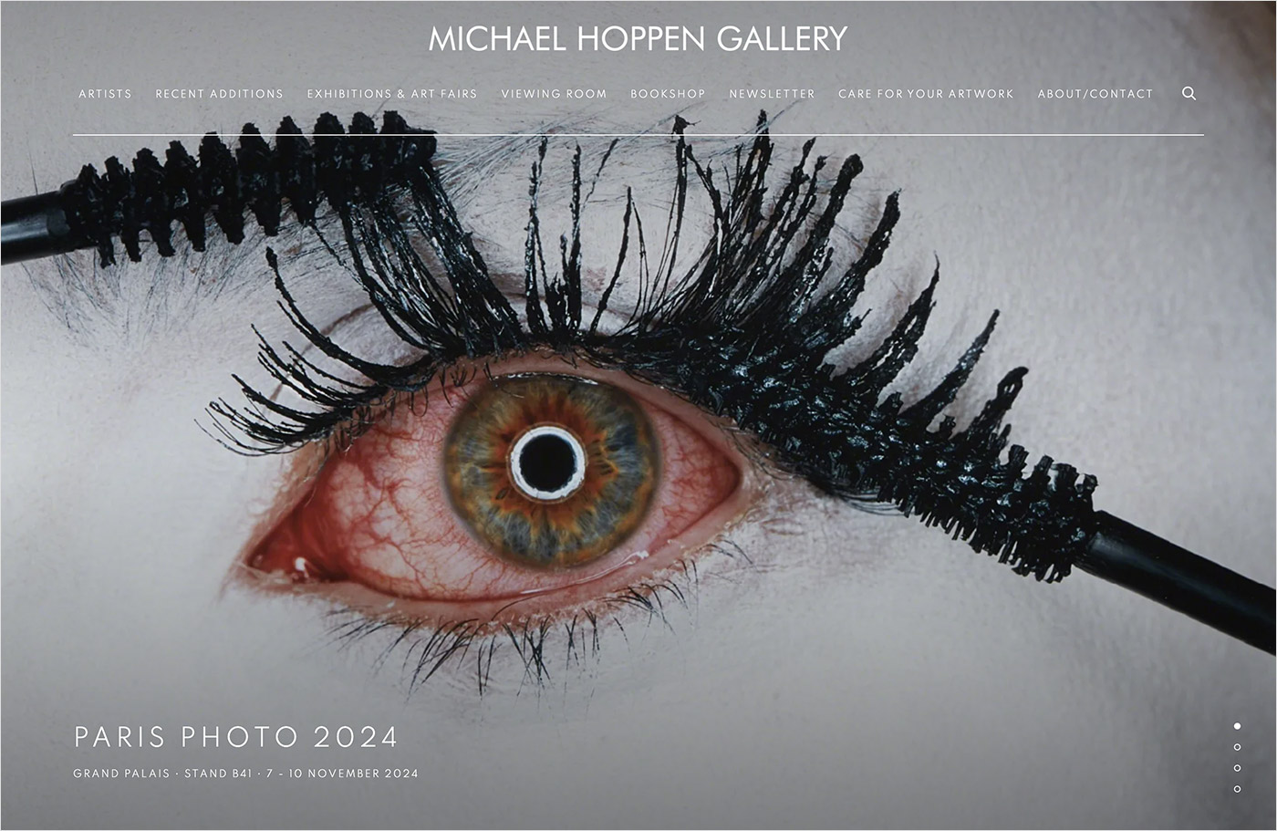 Michael Hoppen Galleryウェブサイトの画面キャプチャ画像