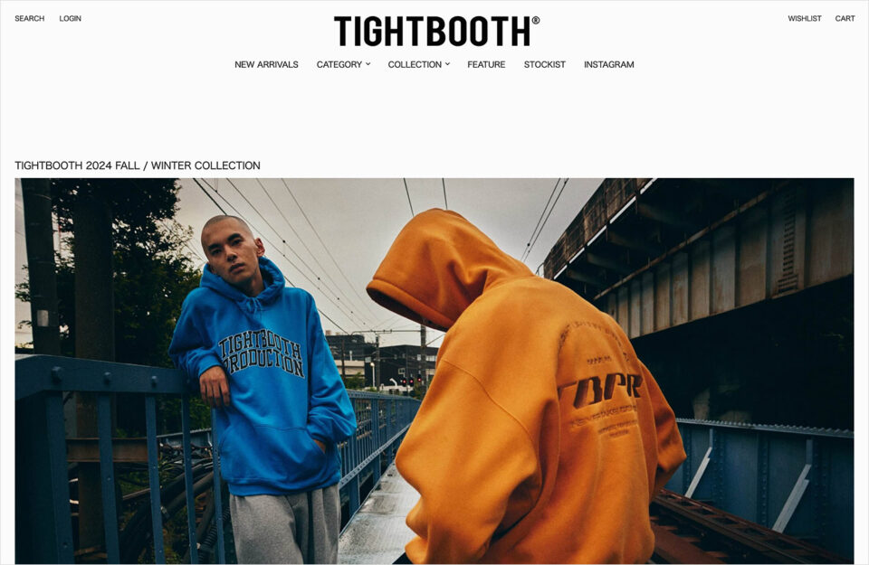 TIGHTBOOTH® タイトブースウェブサイトの画面キャプチャ画像