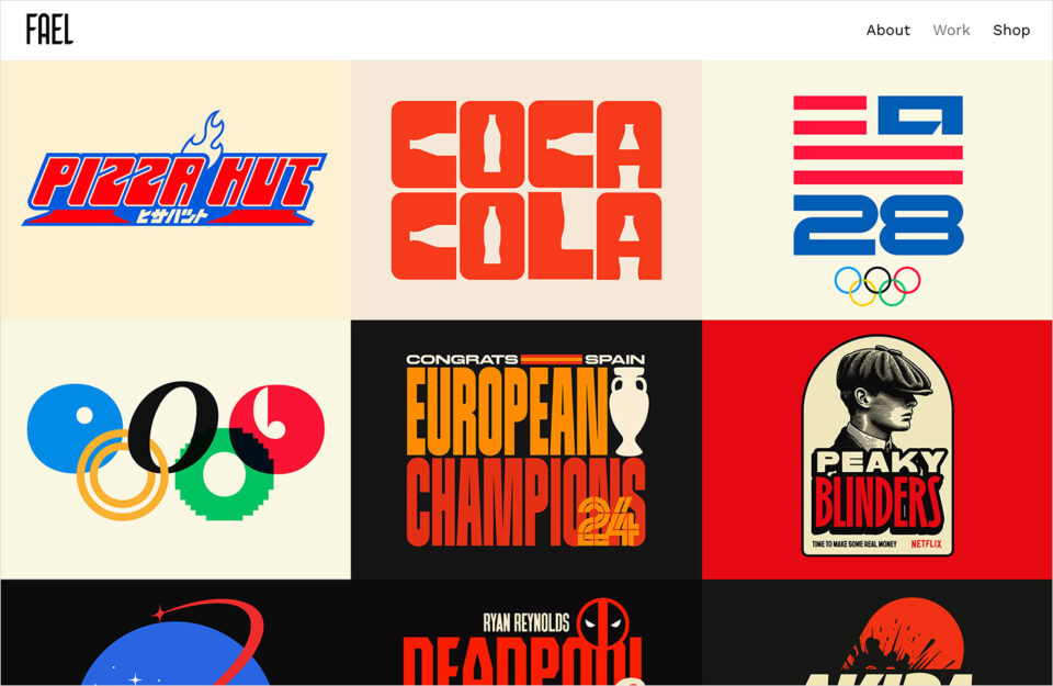 Rafael Serra – Type Designer and Lettering Artistウェブサイトの画面キャプチャ画像