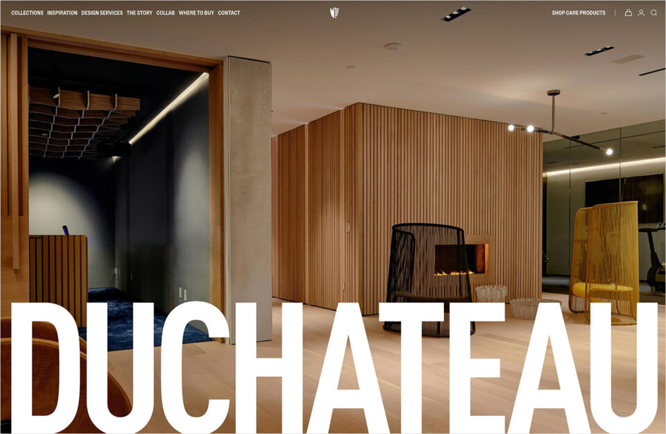 DUCHATEAUウェブサイトの画面キャプチャ画像