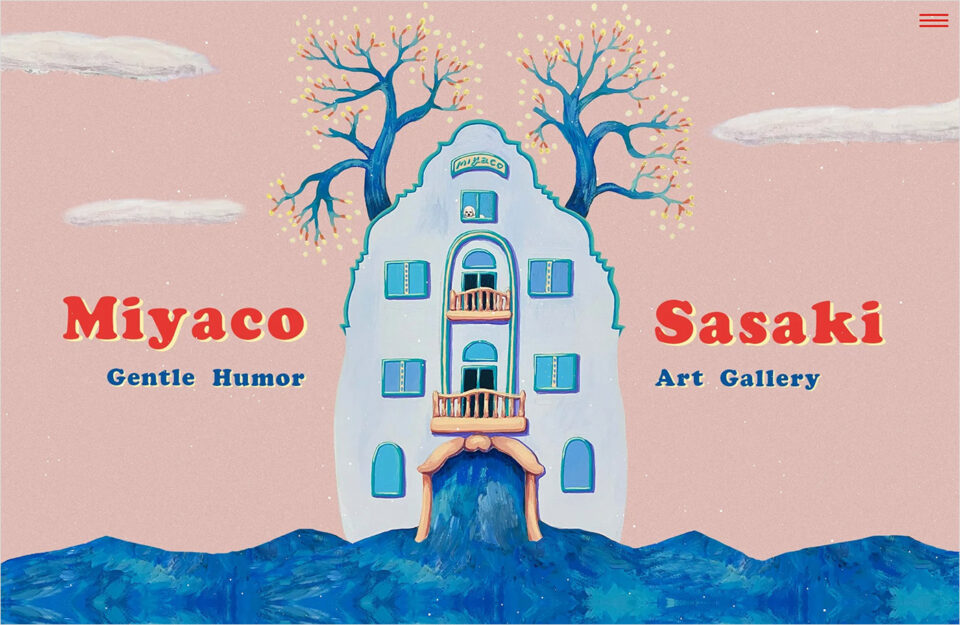 Miyaco Sasaki – ササキ京ウェブサイトの画面キャプチャ画像