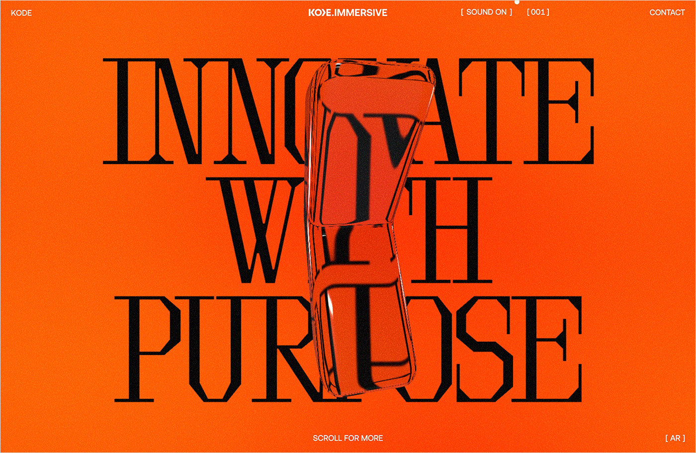 KODE Immersive – Tech-Enabled Creativity, Unforgettable Experiences.ウェブサイトの画面キャプチャ画像