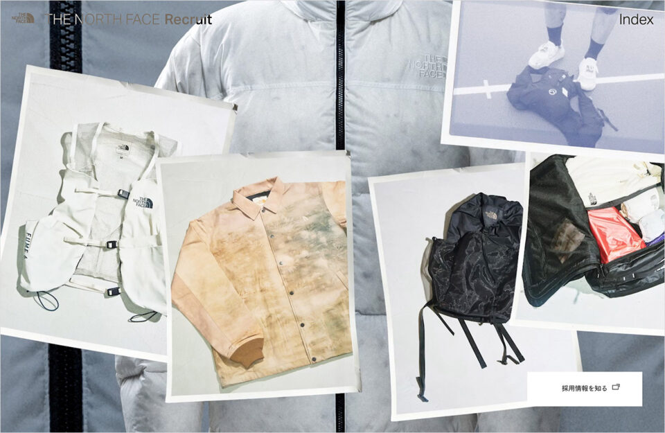 THE NORTH FACE Recruitウェブサイトの画面キャプチャ画像