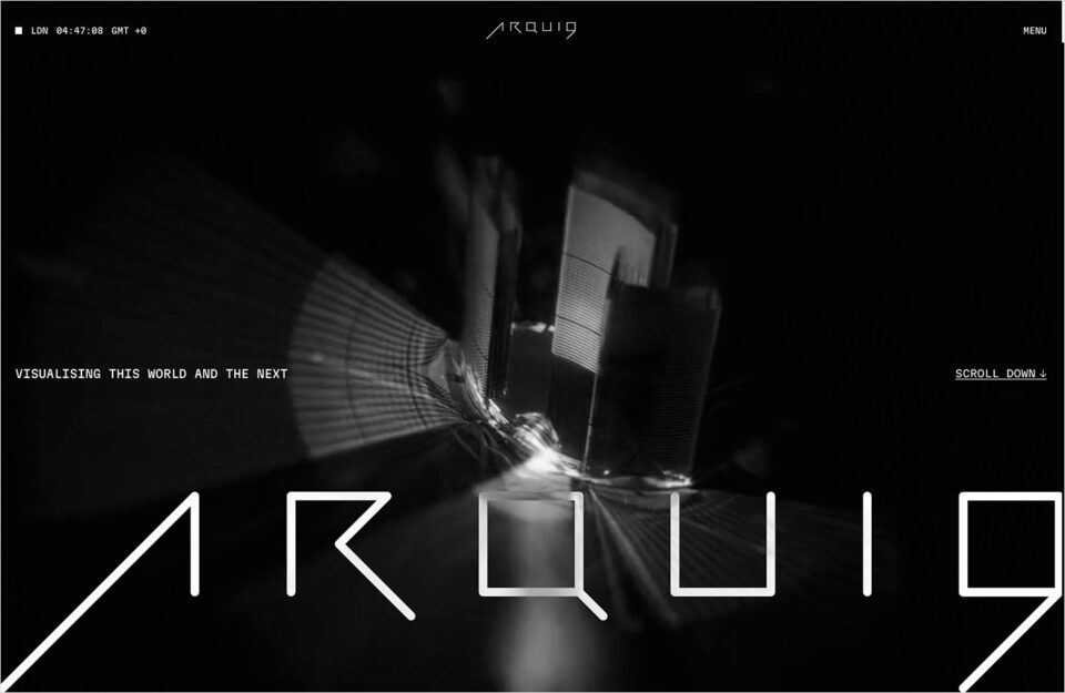 London – Arqui9 | 3D Creative Agencyウェブサイトの画面キャプチャ画像