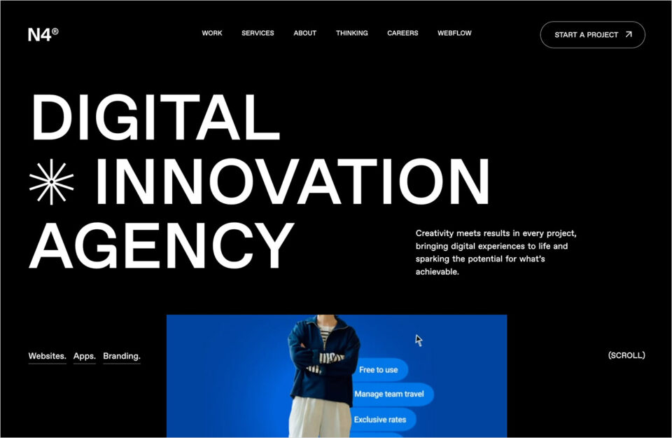 N4 Studio® | Web Design Agencyウェブサイトの画面キャプチャ画像